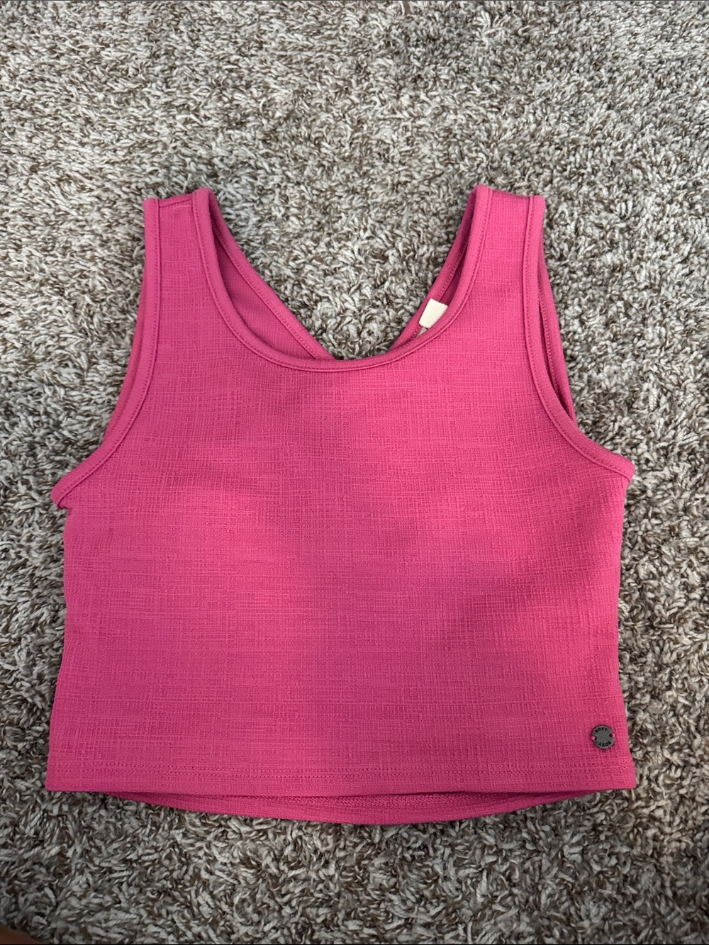 Roxy cropped tank with crisscross back size M